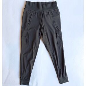 Athleta Sutton Jogger Cargo Lightweight Athleisure Cuffed Pants-Black-Size‎ 0